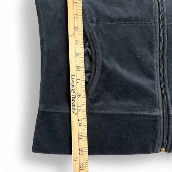 Vintage Y2K Nike Velour Zip Jacket Sz L – Gold Swoosh, Rainbow Tag, Juicy Vibe - Picture 11 of 12